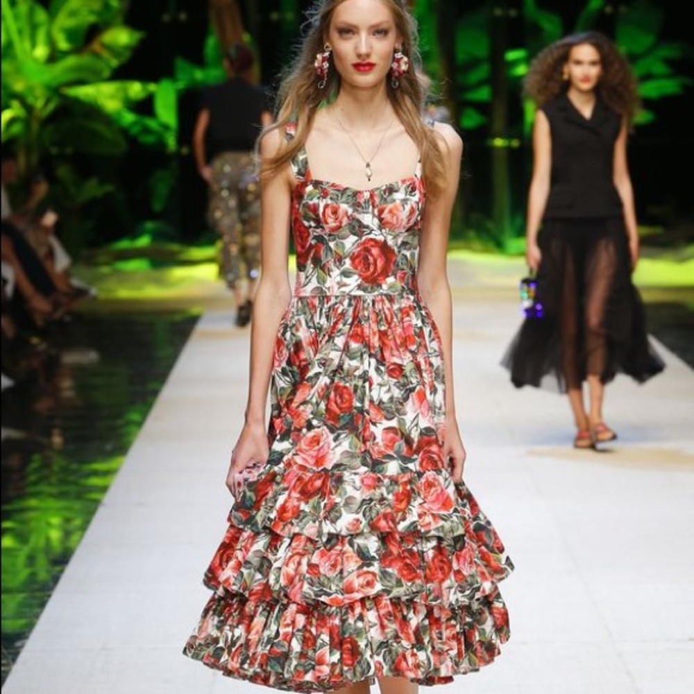 Dolce and Gabbana SS17 Rose Dress.